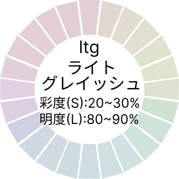 トーンの種類ライトグレイッシュのイメージ