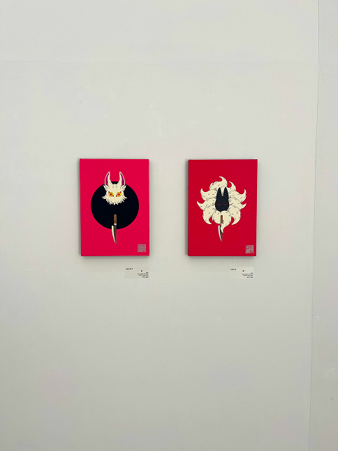 上床加奈さんの作品 左'secret 2'、右'secret'